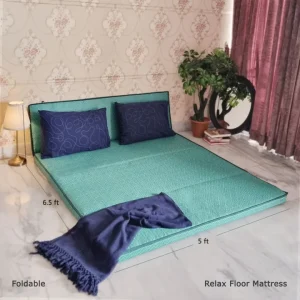 Relax Floor Mattress- Green Wave Double Sleeping Mattress
