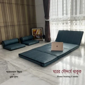 Aegean Blue Stripe- Relax Home Seating Combo (5pcs) Extra Thick