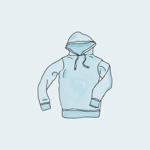 Blue Casual Hoodie
